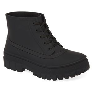 New JEFFREY CAMPBELL Rain Boots Black Matte